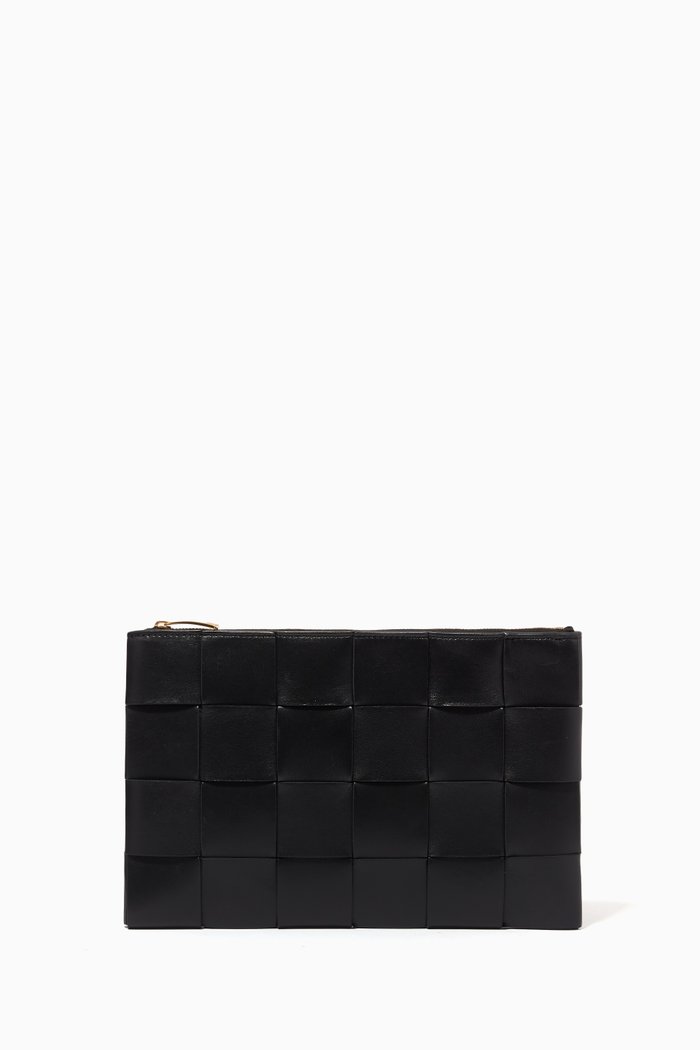 

Pouch in Intrecciato Nappa, Black