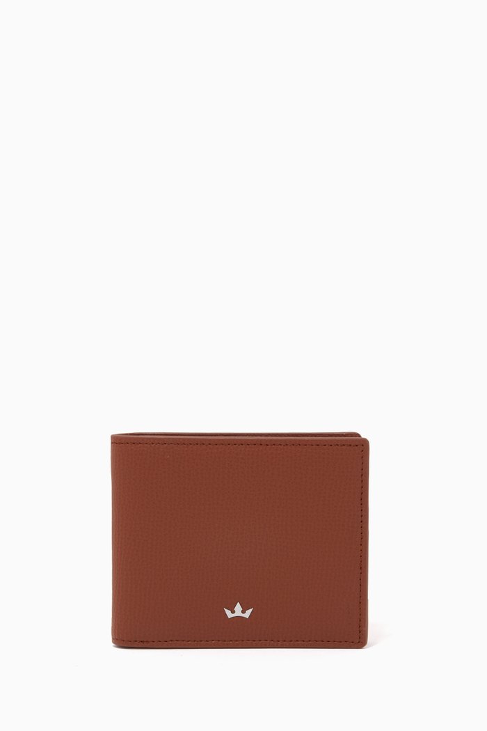 

Award 6CC Bi-fold Wallet in Leather, Brown