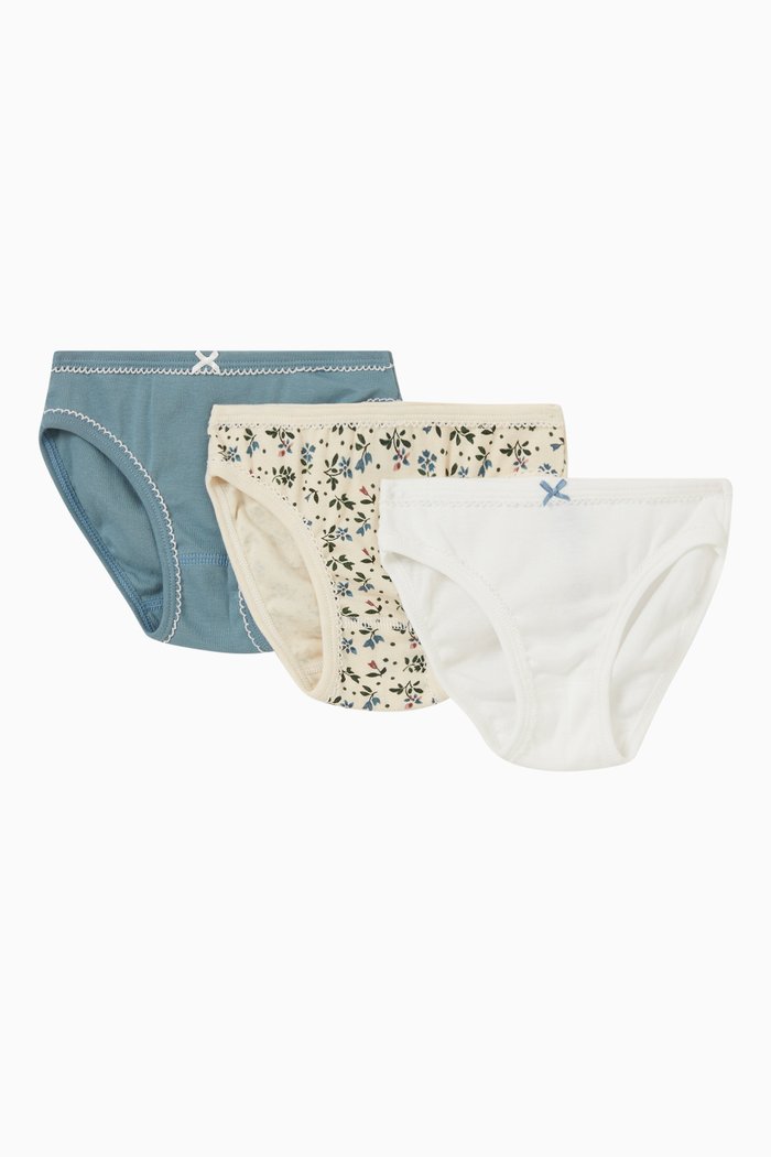 

Panties in Cotton, Set of 3, Multicolour