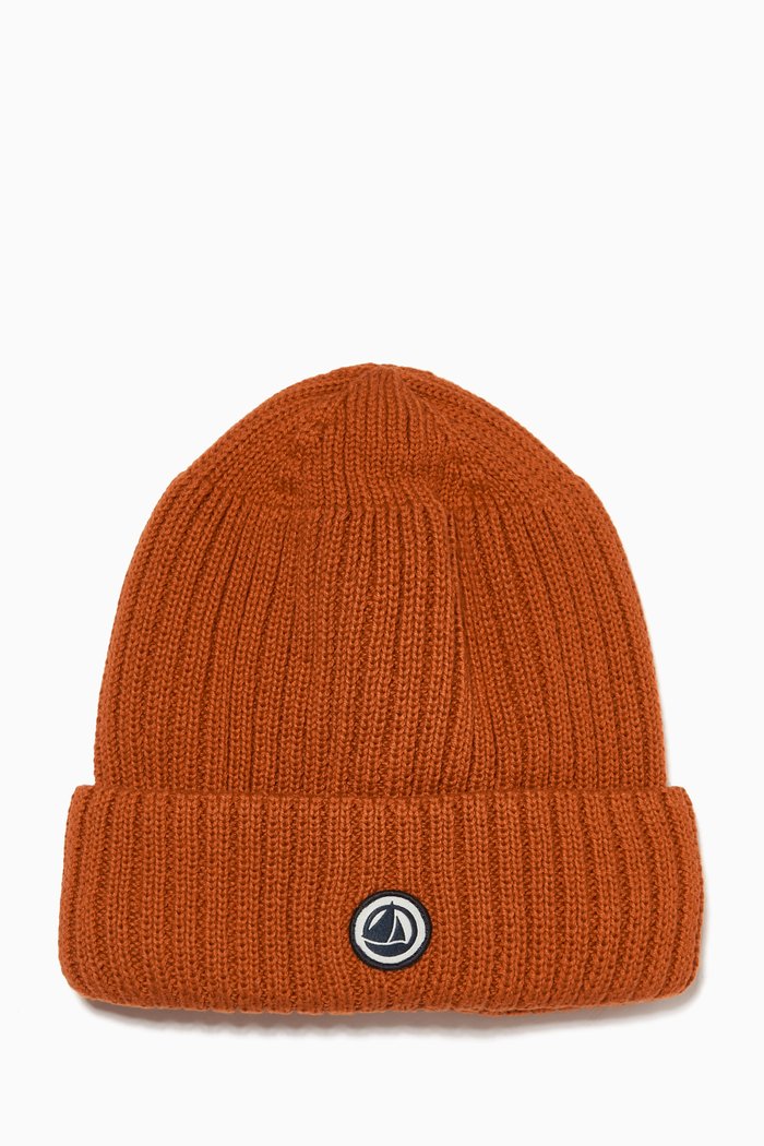 

Hat in Organic Cotton Blend Knit, Brown