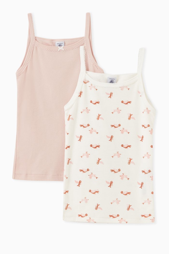 

Chemise Top in Organic Cotton, Set of 2, Multicolour