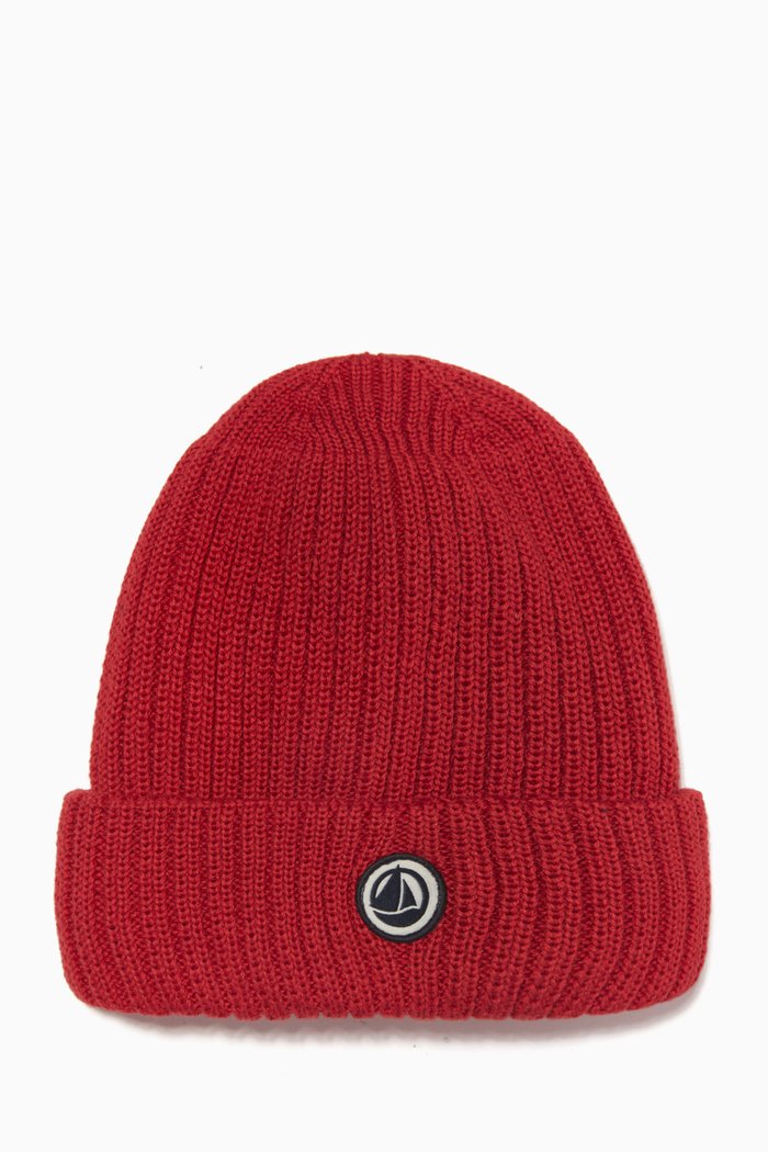 

Logo Beanie in Cotton, Red