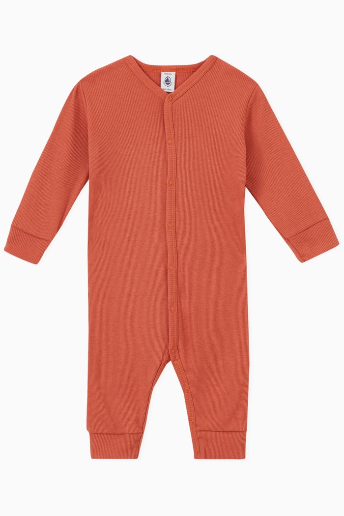 

Ribbed Romper in Lyocell & Cotton, Pink