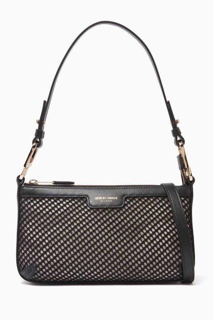 

Medium La Prima Baguette Bag in Mesh, Black