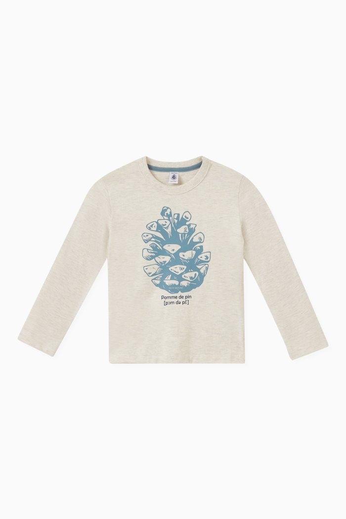 Graphic T-shirt in Cotton, Neutral