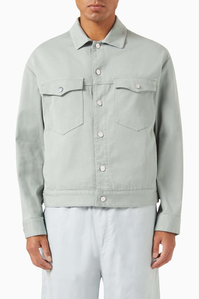 

Shirt Jacket in Denim, Grey