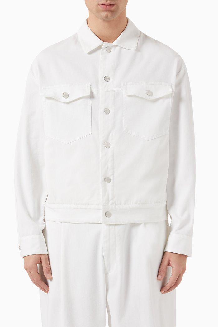 

Shirt Jacket in Denim, White