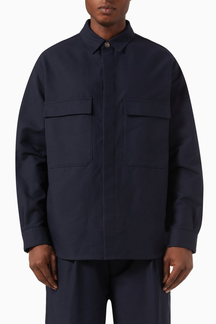 

Blouson Jacket in Denim, Blue