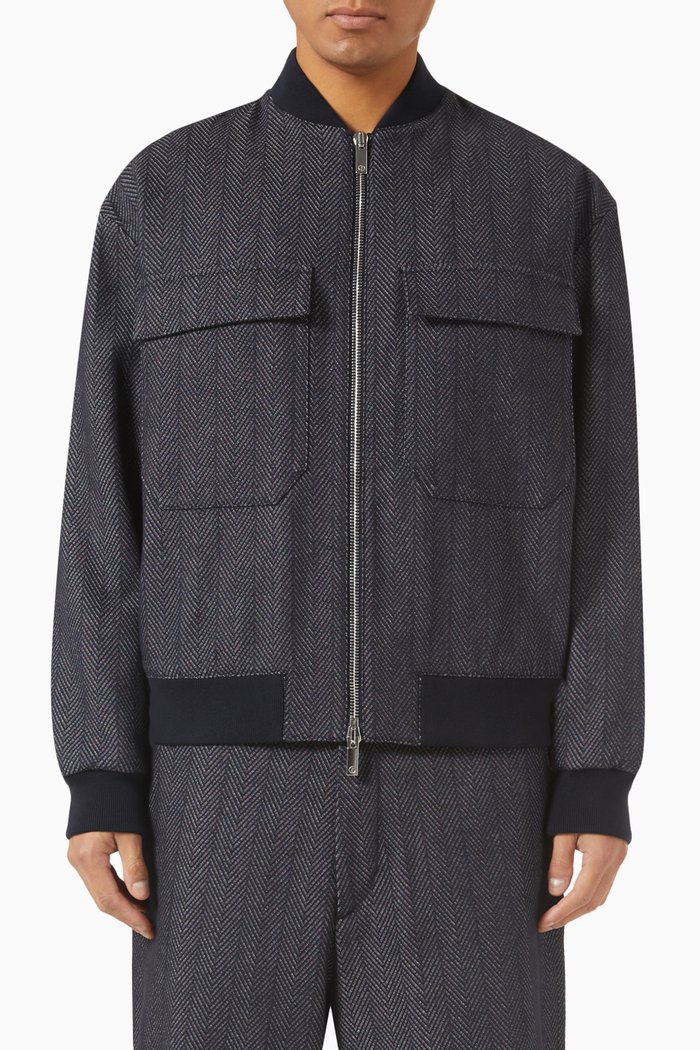 

Jacket in Jacquard Denim, Blue