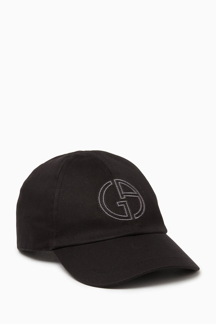

GA Embroidered Logo Baseball Hat in Canvas, Black