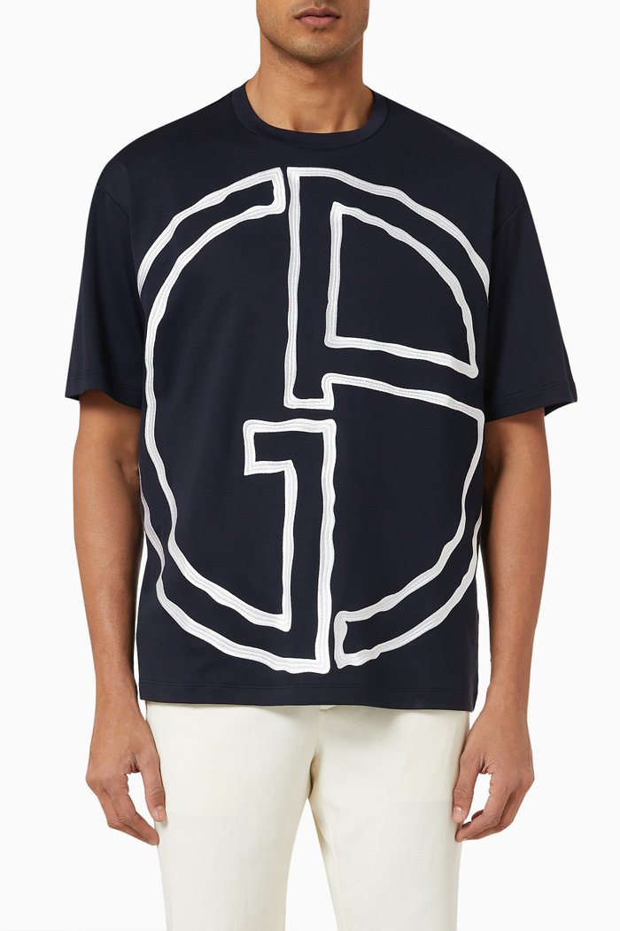 

Logo T-shirt in Cotton, Blue