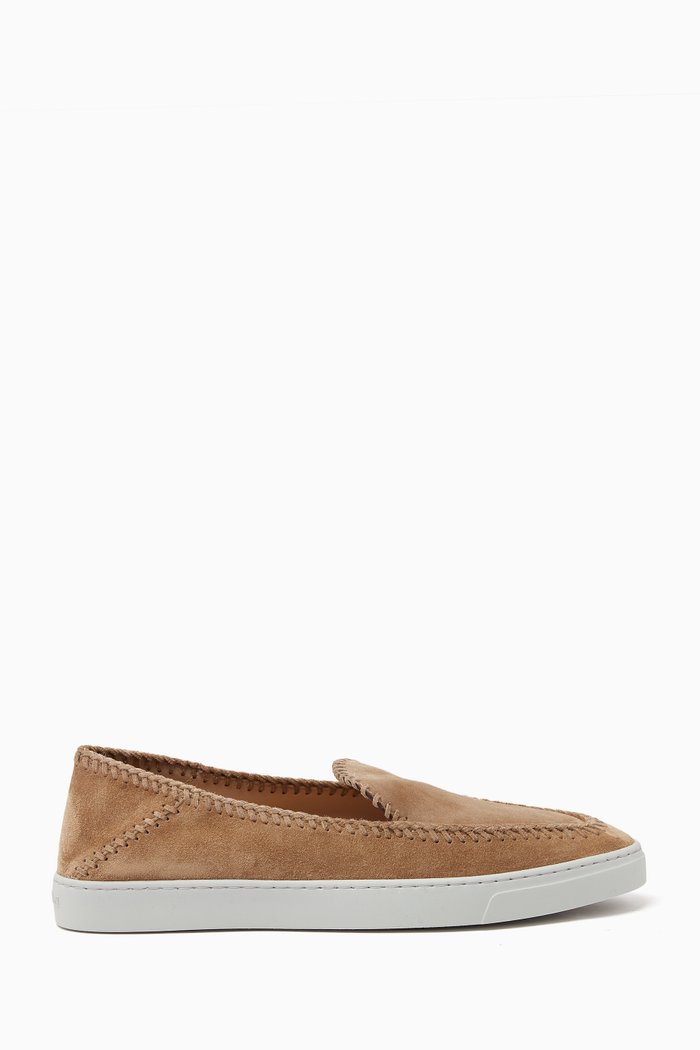 

Slip-on Sneakers in Velvet, Brown