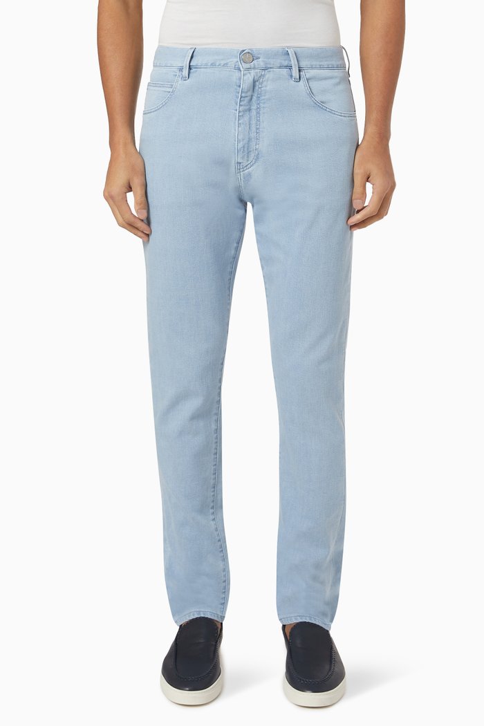 

Tapered Jeans in Denim, Blue