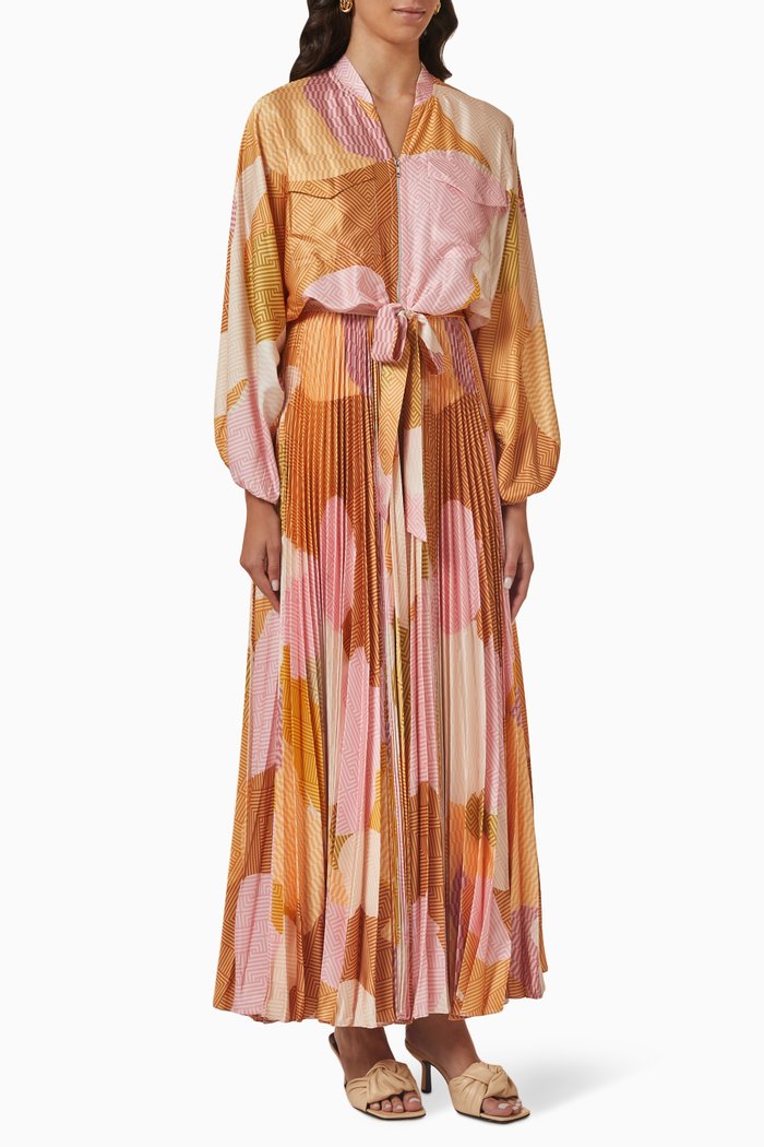 

Knoll Maxi Dress in Satin, Yellow