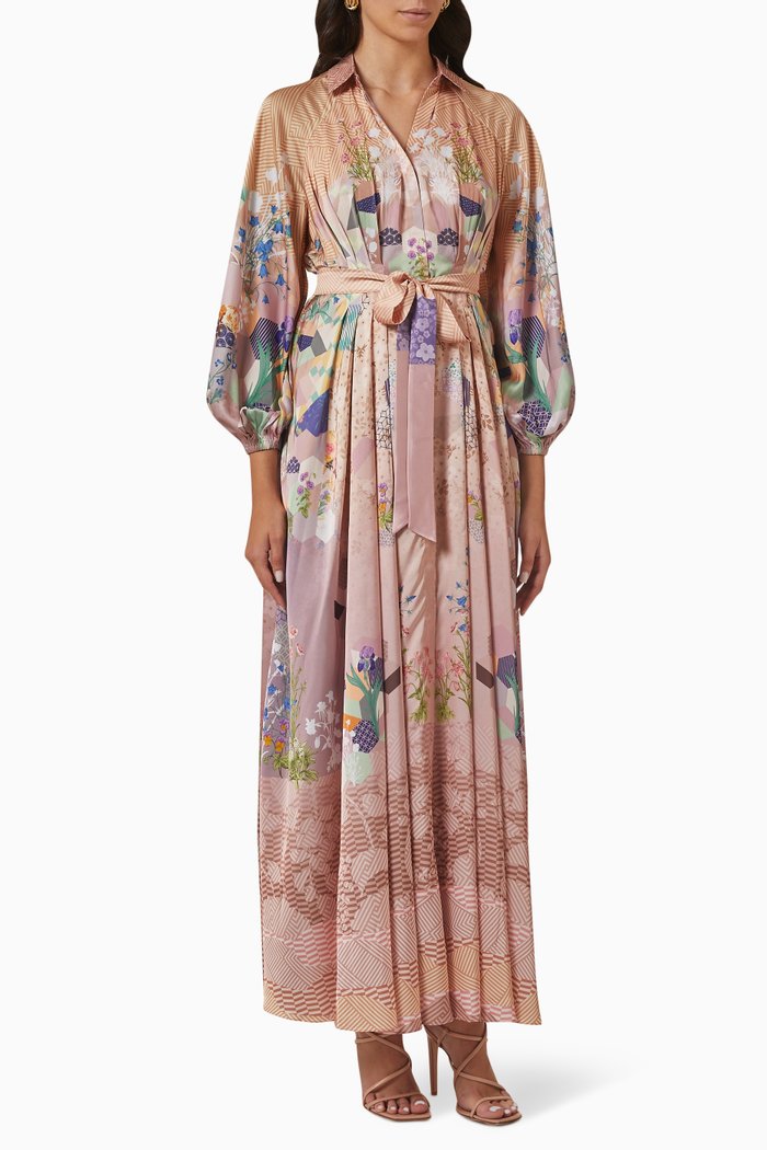 

Reina Maxi Dress in Satin, Multicolour