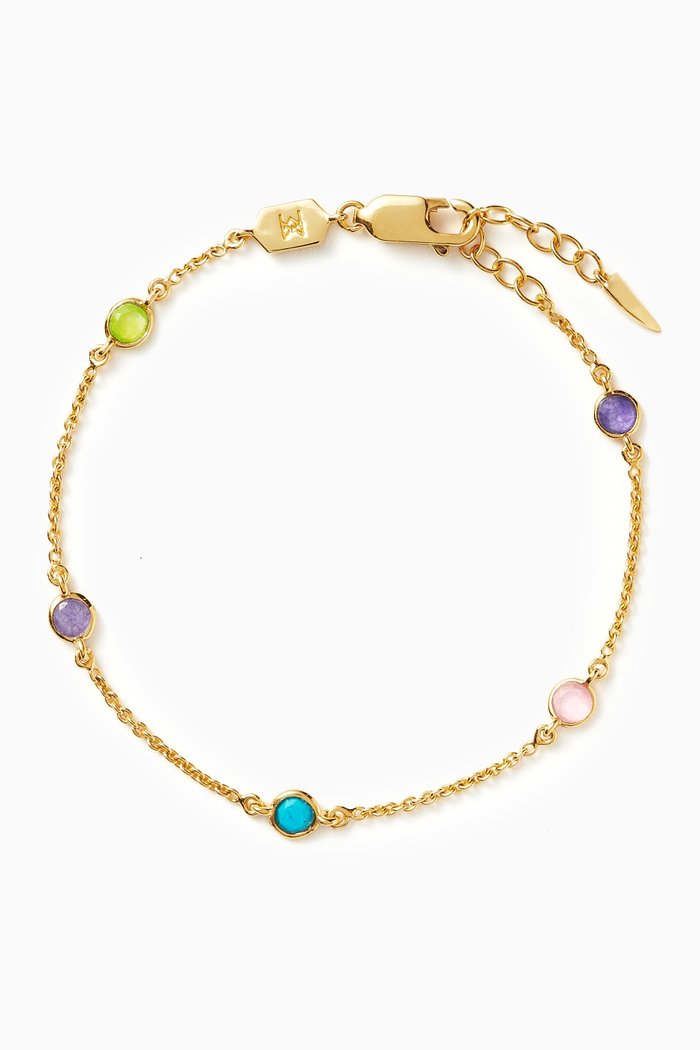 

Hot Rox Gemstone Bracelet in 18kt Recycled Gold-plated Vermeil, Multicolour