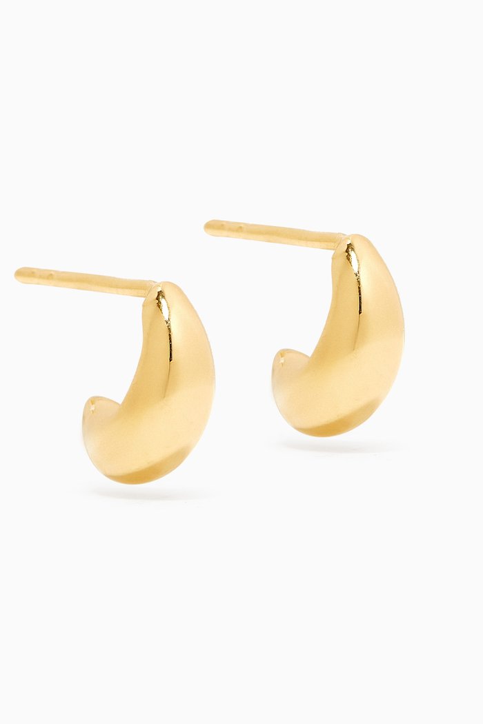 

Mini Savi Dome Huggie Earrings in 18kt Recycled Gold-plated Vermeil
