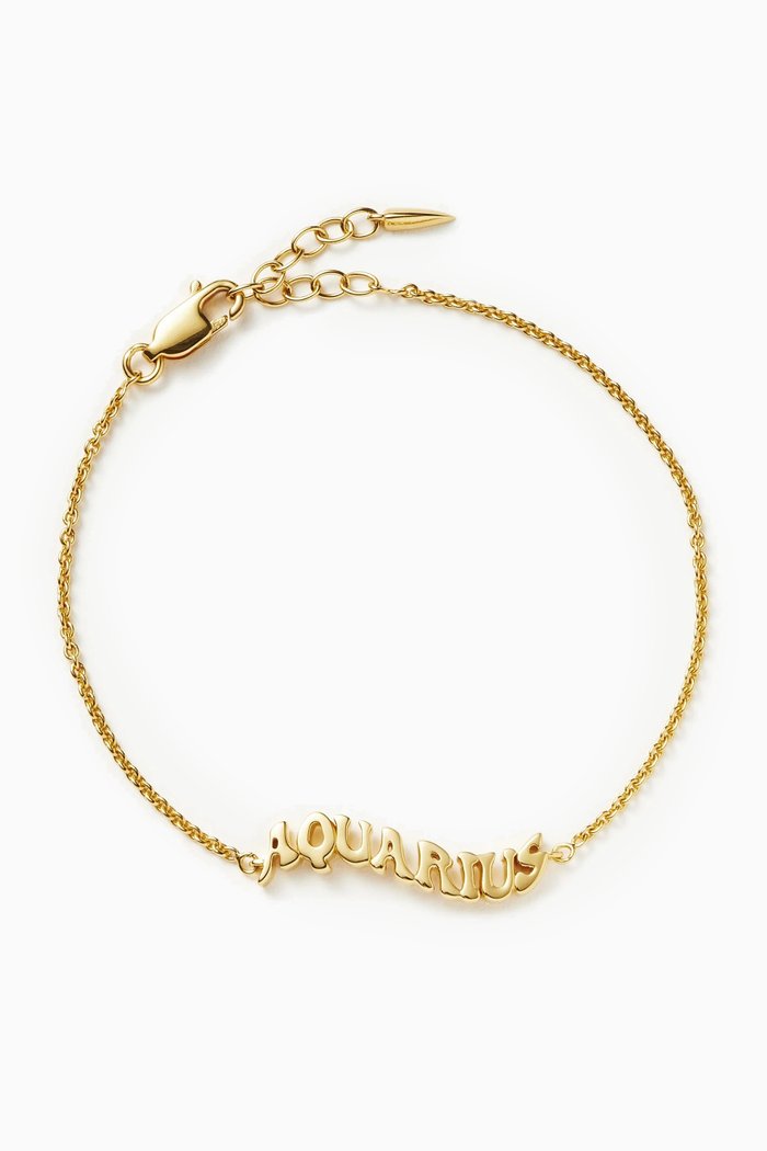 

Zodiac Aquarius Bracelet in 18kt Gold-plated Vermeil