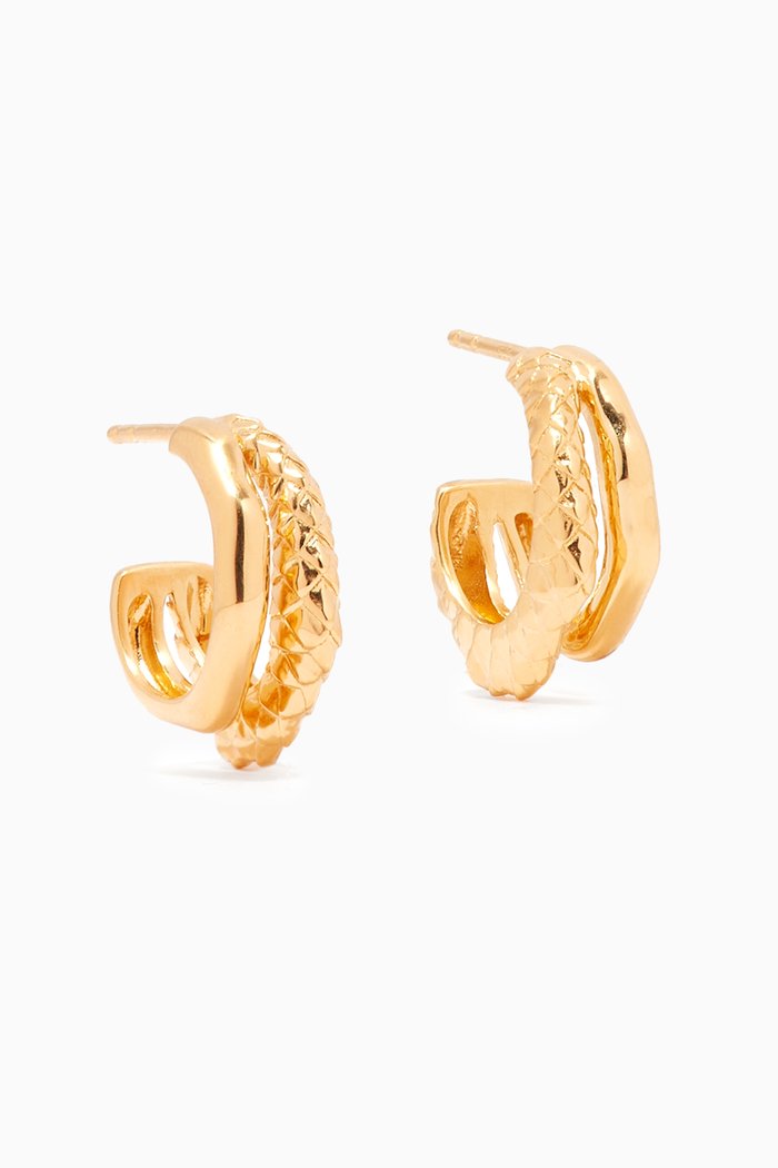 

Serpent Mini Hoops in 18kt Recycled Gold-plated Vermeil