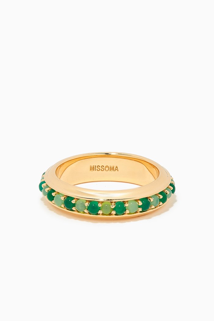 

Hot Rox Gemstone Stacking Ring in 18kt Gold, Green