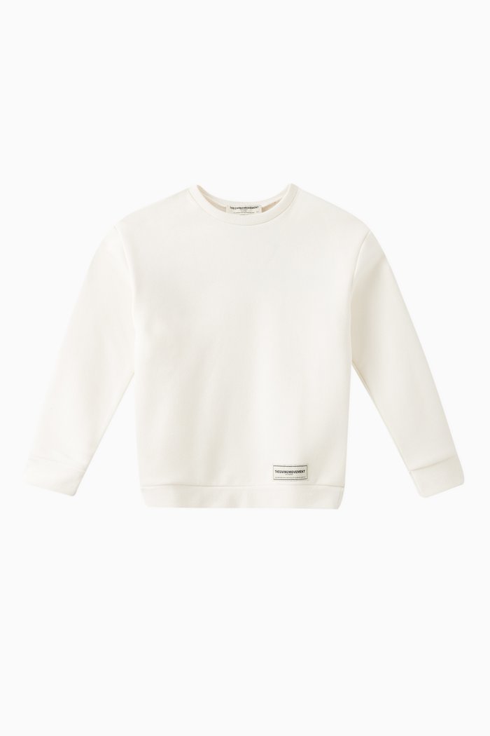 Logo Sweatshirt in Cotton, Neutral