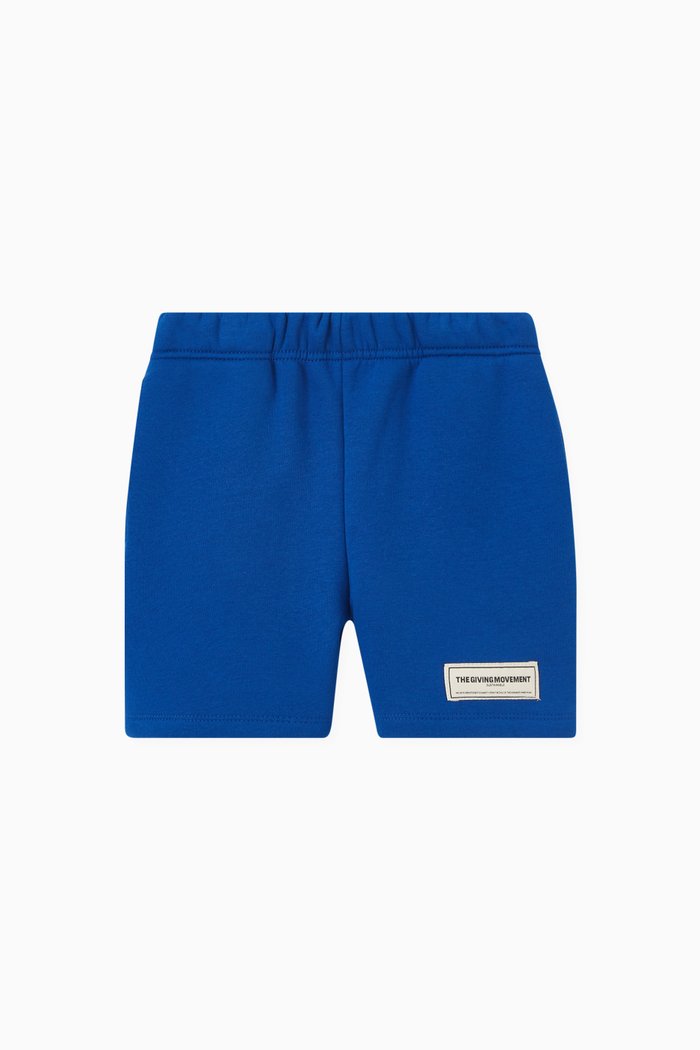 

Shorts in Organic Fleece Cotton, Blue