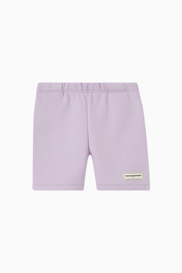

Shorts in Organic Fleece Cotton, Purple