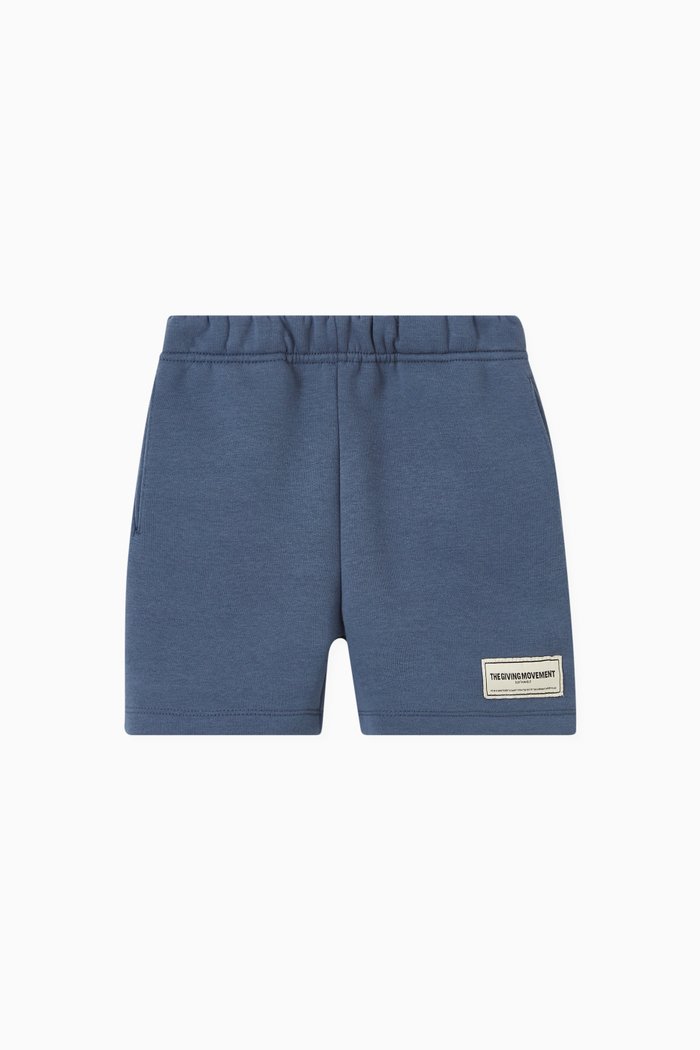 

Shorts in Organic Fleece Cotton, Blue