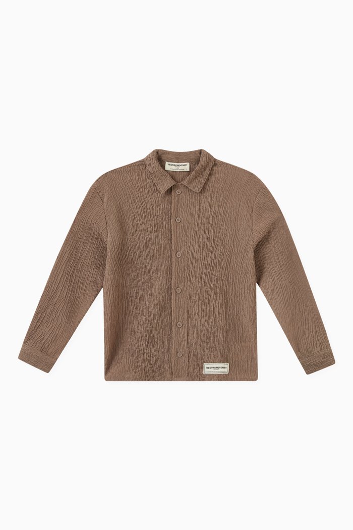 

RE-CRINK100© Shirt in Textured Fabric, Neutral