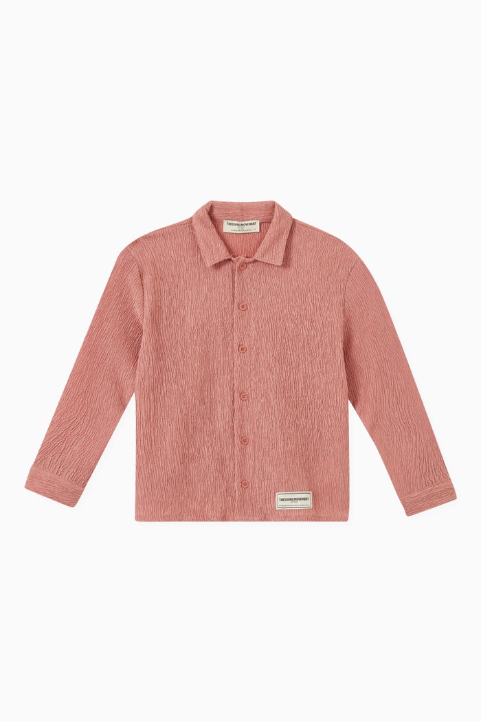 

RE-CRINK100© Shirt in Textured Fabric, Pink