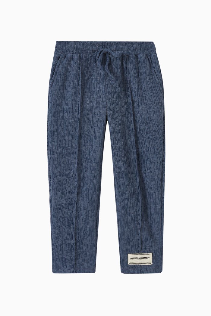 

Straight-fit Pants in RE-CRINK100©, Blue