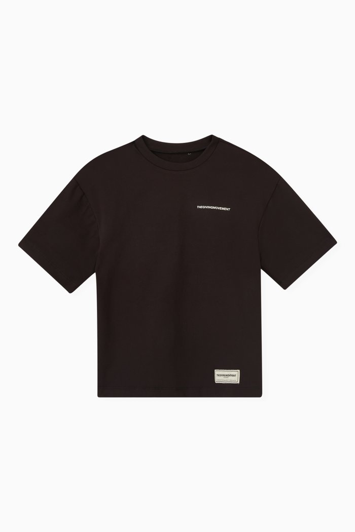 

Vertical Logo Oversized T-shirt in SOFTSKIN100©, Black