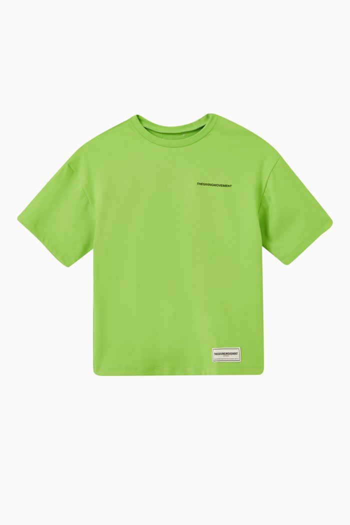 

Vertical Logo Oversized T-shirt in SOFTSKIN100©, Green