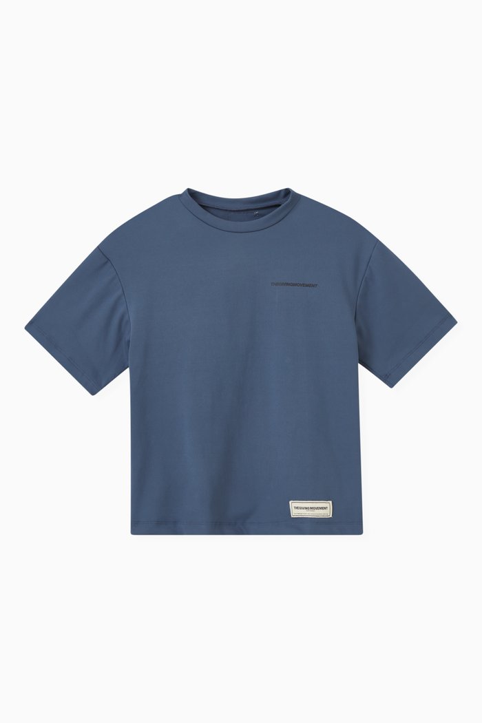 

Vertical Logo Oversized T-shirt in SOFTSKIN100©, Blue