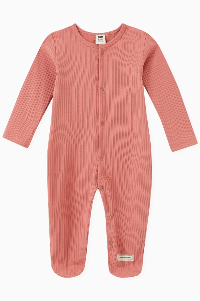Logo Sleepsuit in COTTONRIB100©, Pink