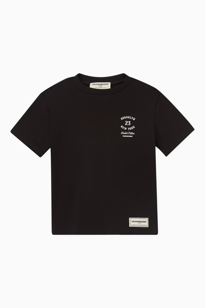 NY Regular COTTONSEY100 T-shirt in Organic Cotton Blend, Black