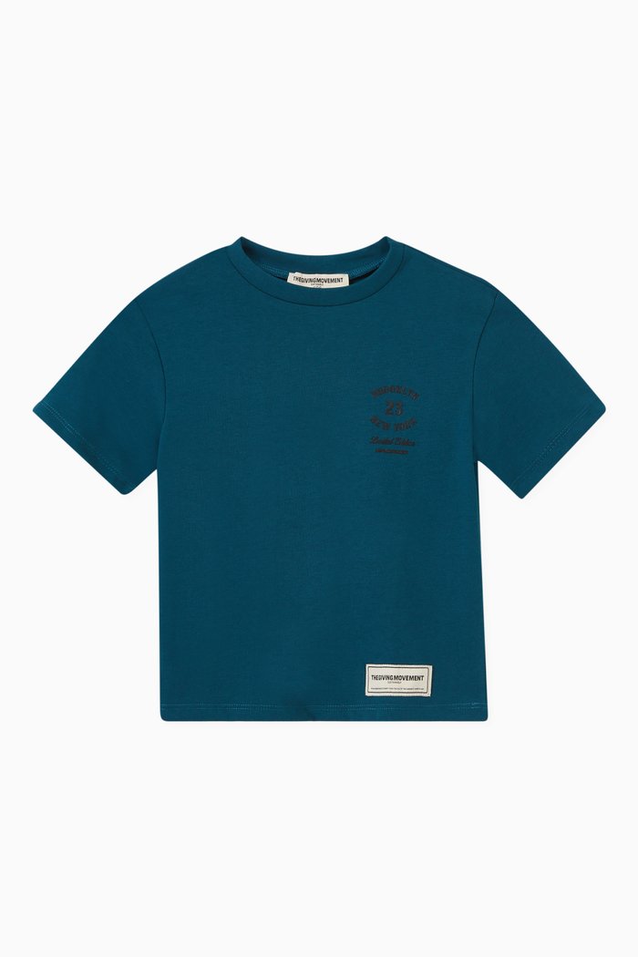

NY Regular COTTONSEY100 T-shirt in Organic Cotton Blend, Blue
