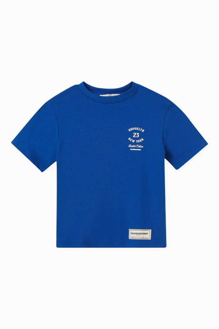 

NY Regular COTTONSEY100 T-shirt in Organic Cotton Blend, Blue