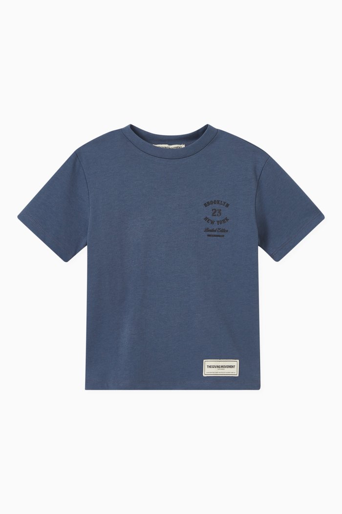 

NY Regular COTTONSEY100 T-shirt in Organic Cotton Blend, Blue