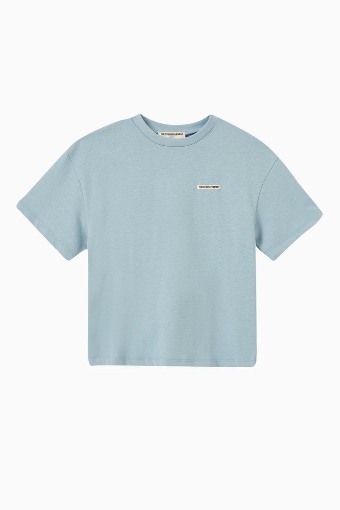 

Oversized T-shirt in Organic Cotton-jersey, Blue