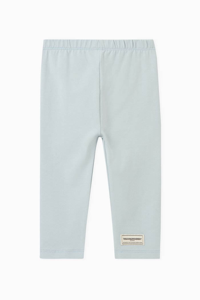 

Logo Leggings in Organic Cotton, Blue