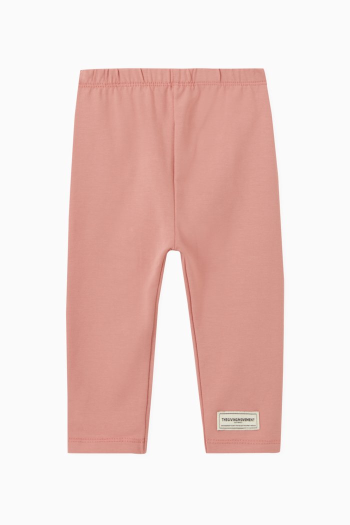 

Logo Leggings in Organic Cotton, Pink