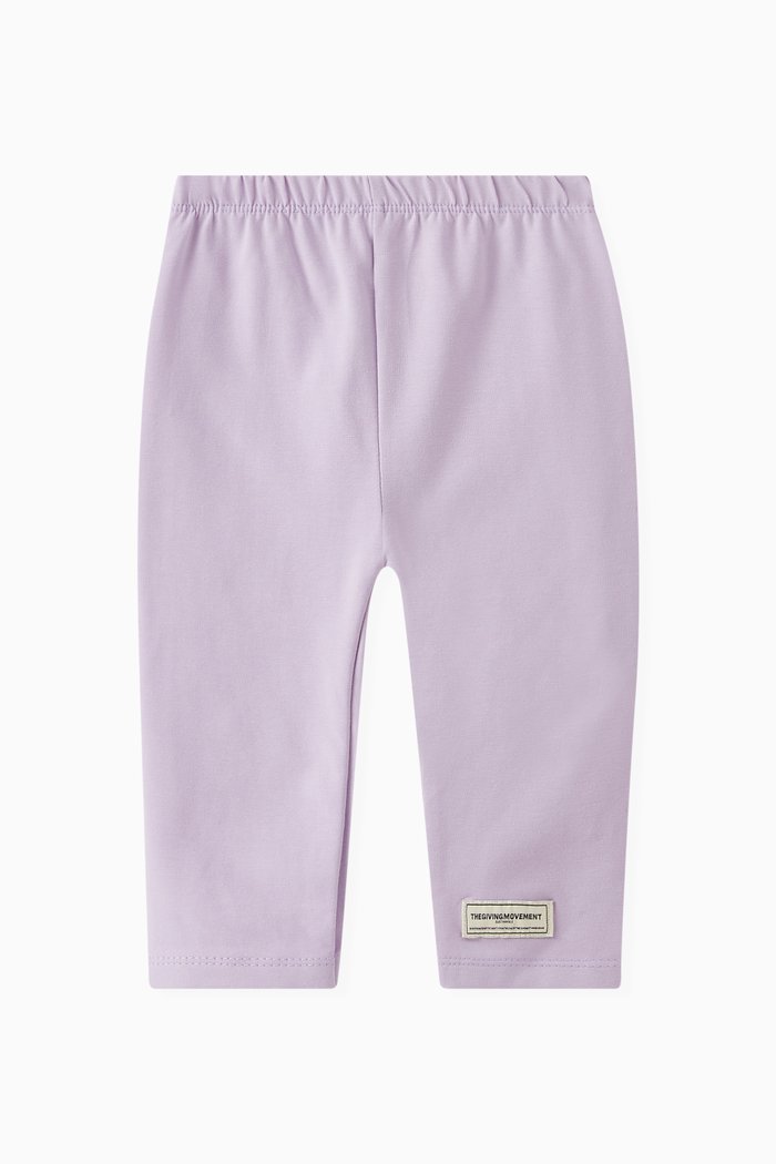 

Logo Leggings in Organic Cotton, Purple