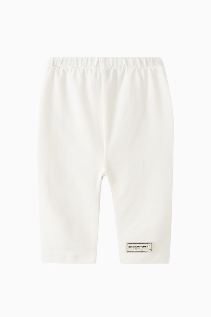

Logo Leggings in Organic Cotton, Neutral