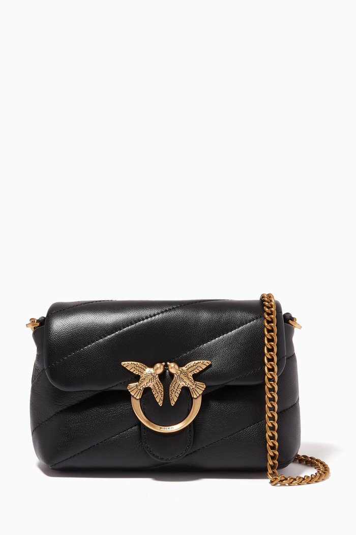 

Baby Love Puff Bag in Maxi Quilt Nappa, Black
