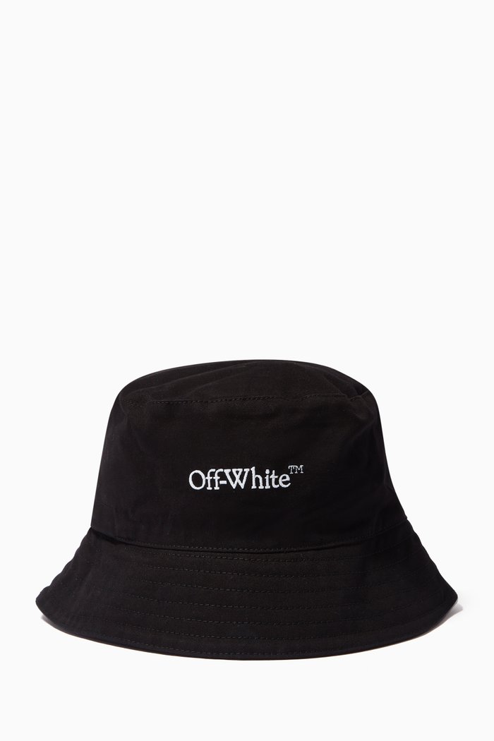 

Bookish Bucket Hat in Cotton, Black