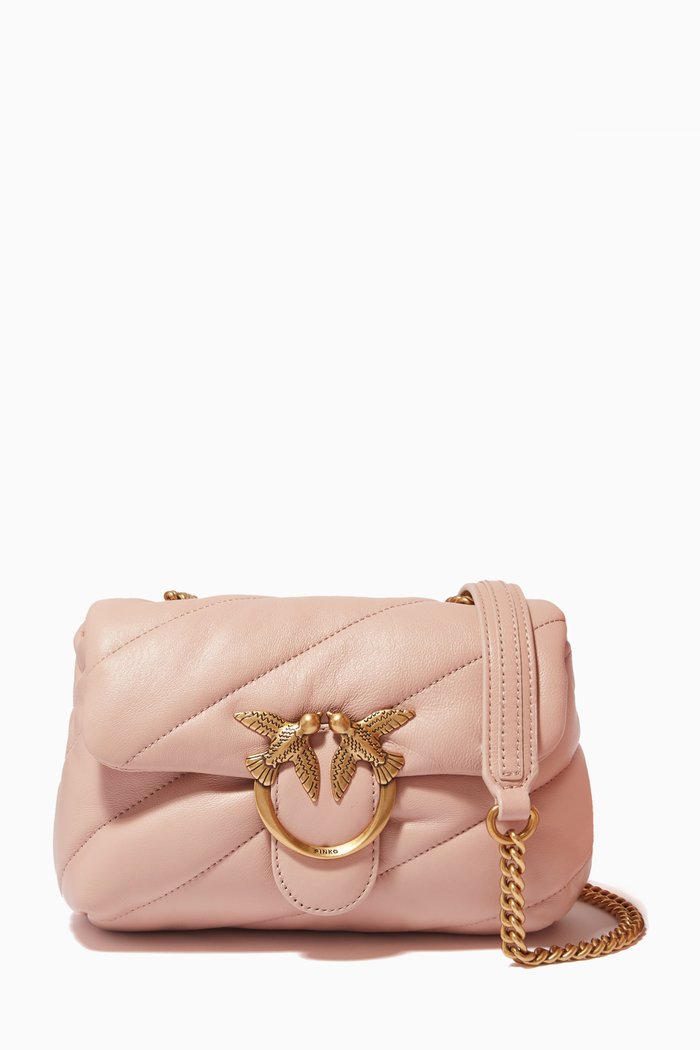 

Mini Love Puff Bag in Maxi Quilt Nappa, Pink