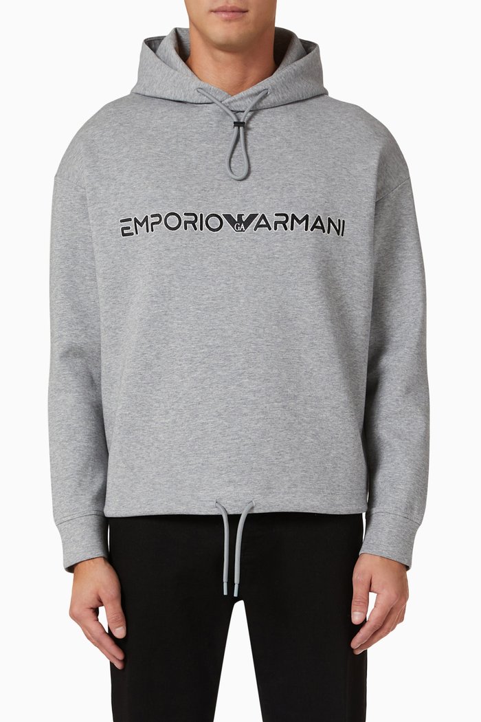 

Logo Hoodie in Fleece, Grey