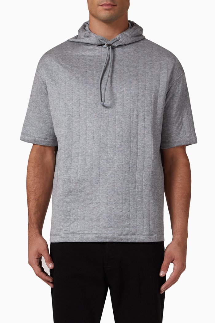

Hooded Sweatshirt in Cotton-blend, Grey