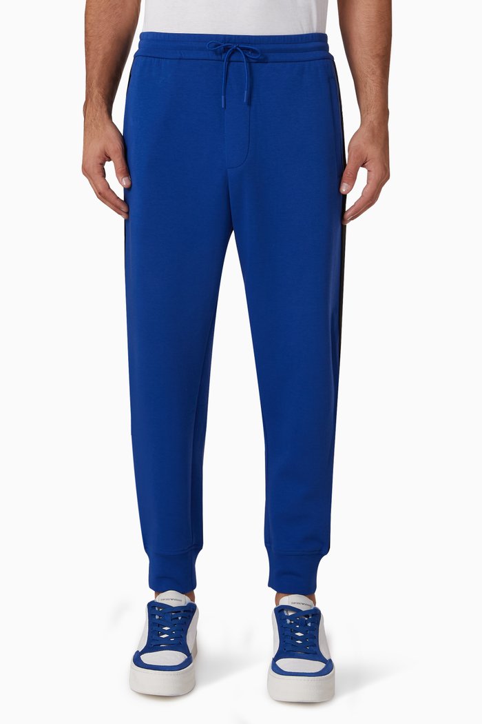

Logo Tape Sweatpants in Cotton-blend, Blue